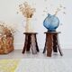 Paire de tabourets en bois - chevets brutalistes
