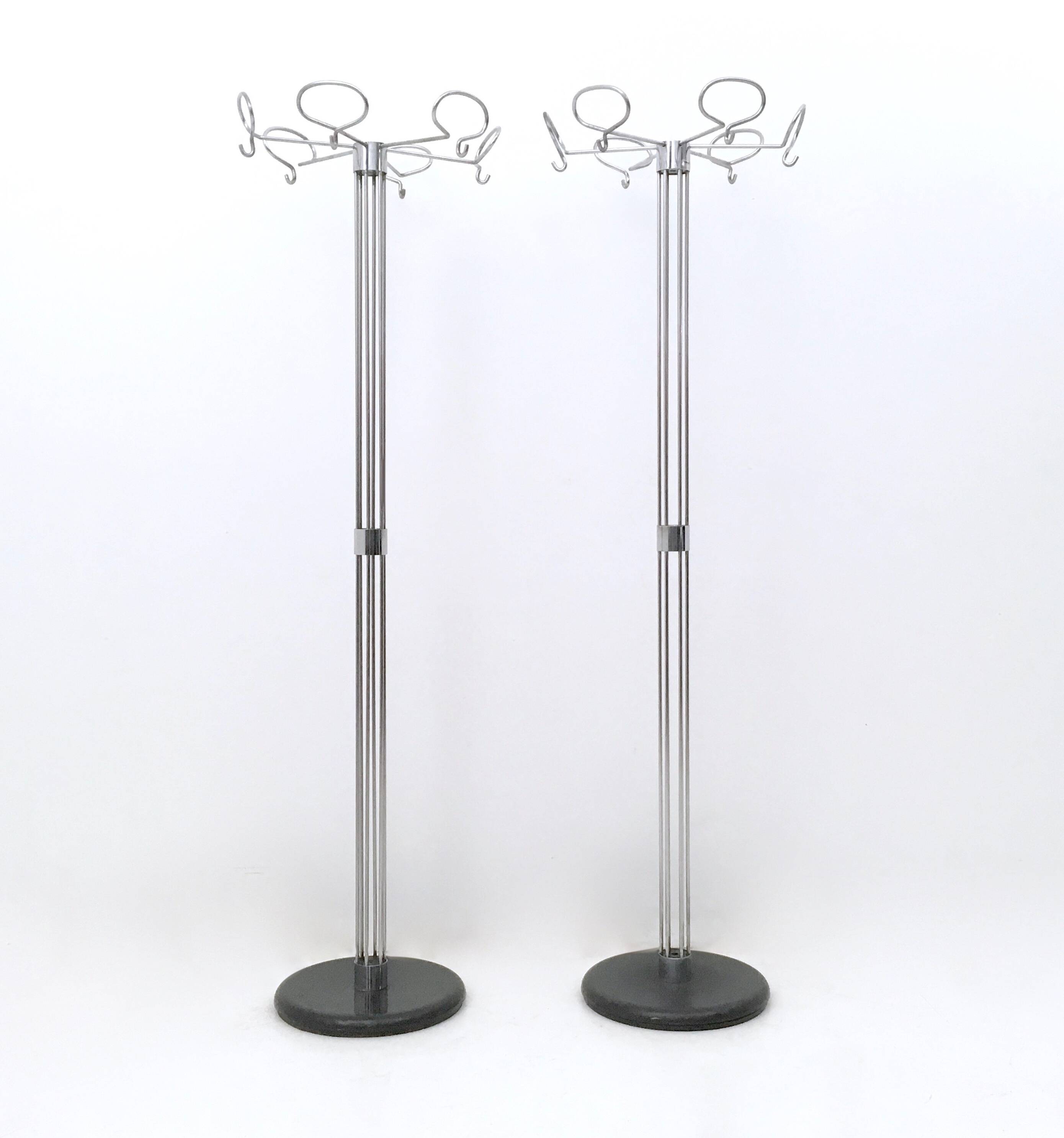 Minimalist Plated Metal Coat Rack by Valenti, Italy