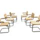 Vintage Marcel Breuer Cesca chairs, made in italy, 1970s  (set of 6)