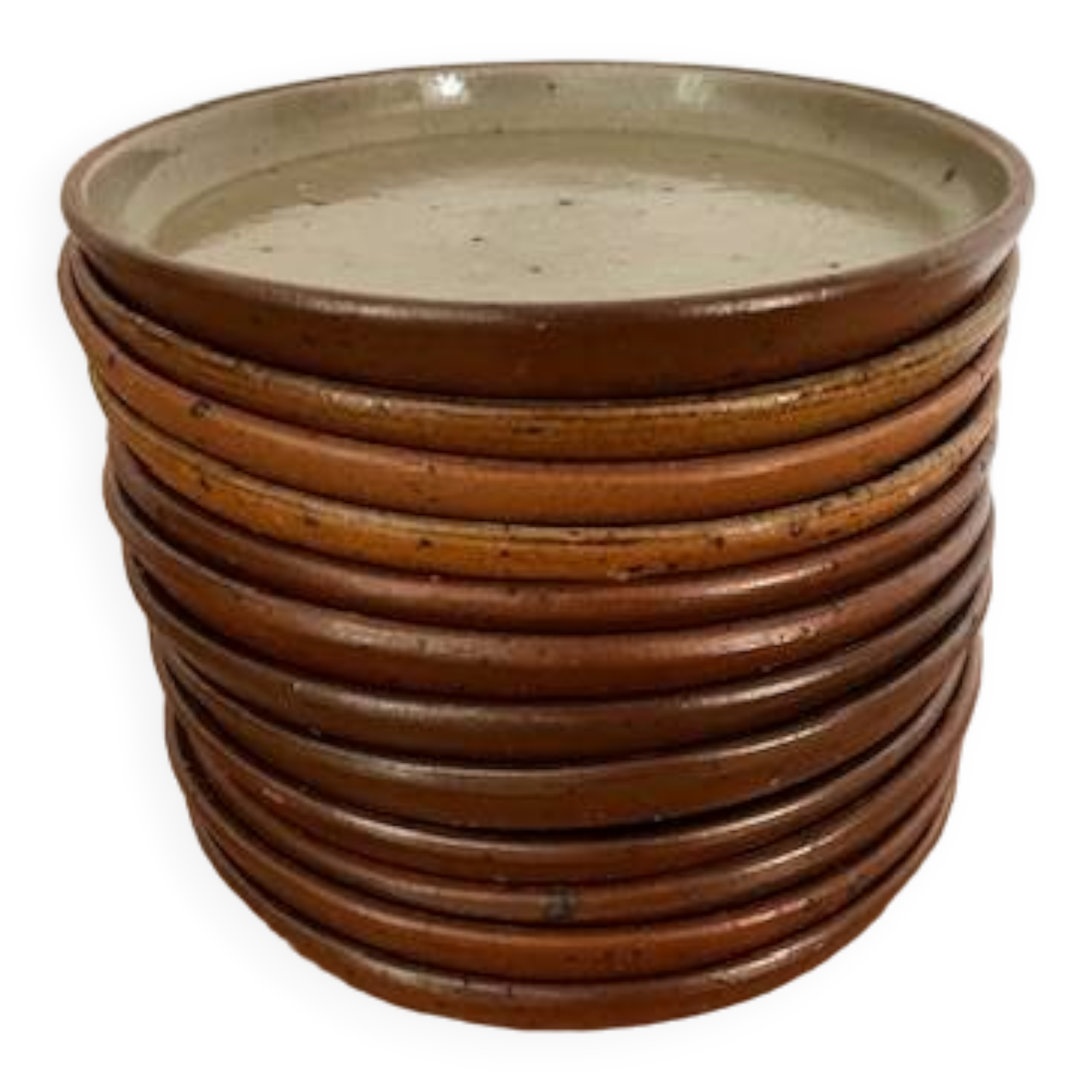 Set of 12 stoneware dinner plates