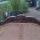 19th century louis xv style bench in wood and canework