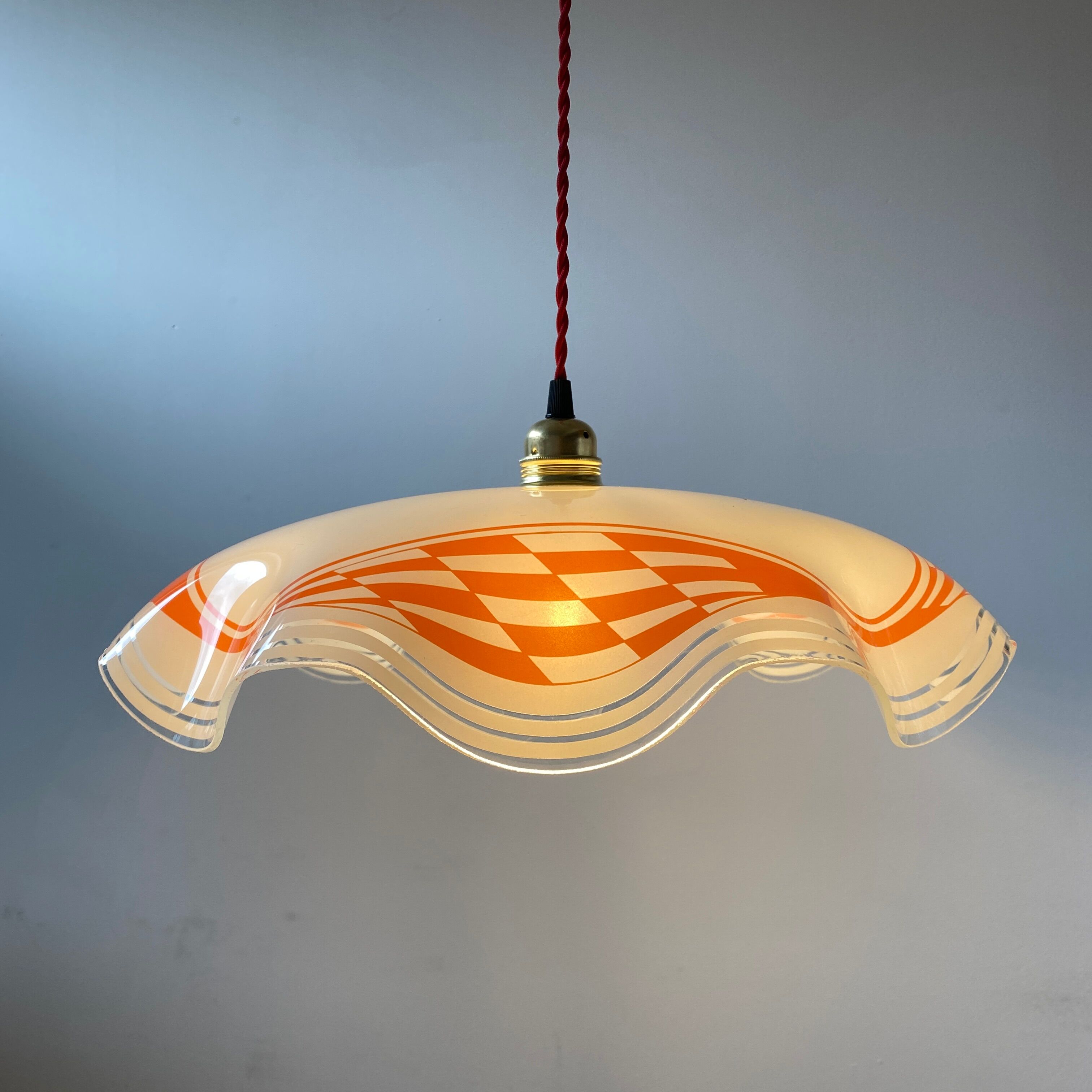 Suspension verre 1970 vintage