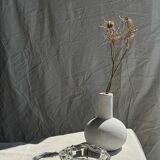 Cendrier en verre à décor géométrique