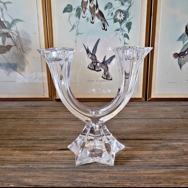 Villeroy & Boch crystal candlestick, star-shaped, for 2 candles