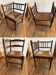 Set of 4 straw seats, turned legs in Bobin style.