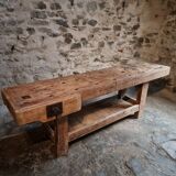 Antique beech table, France early 20th century