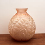 Pair of Art Deco glass ball vases