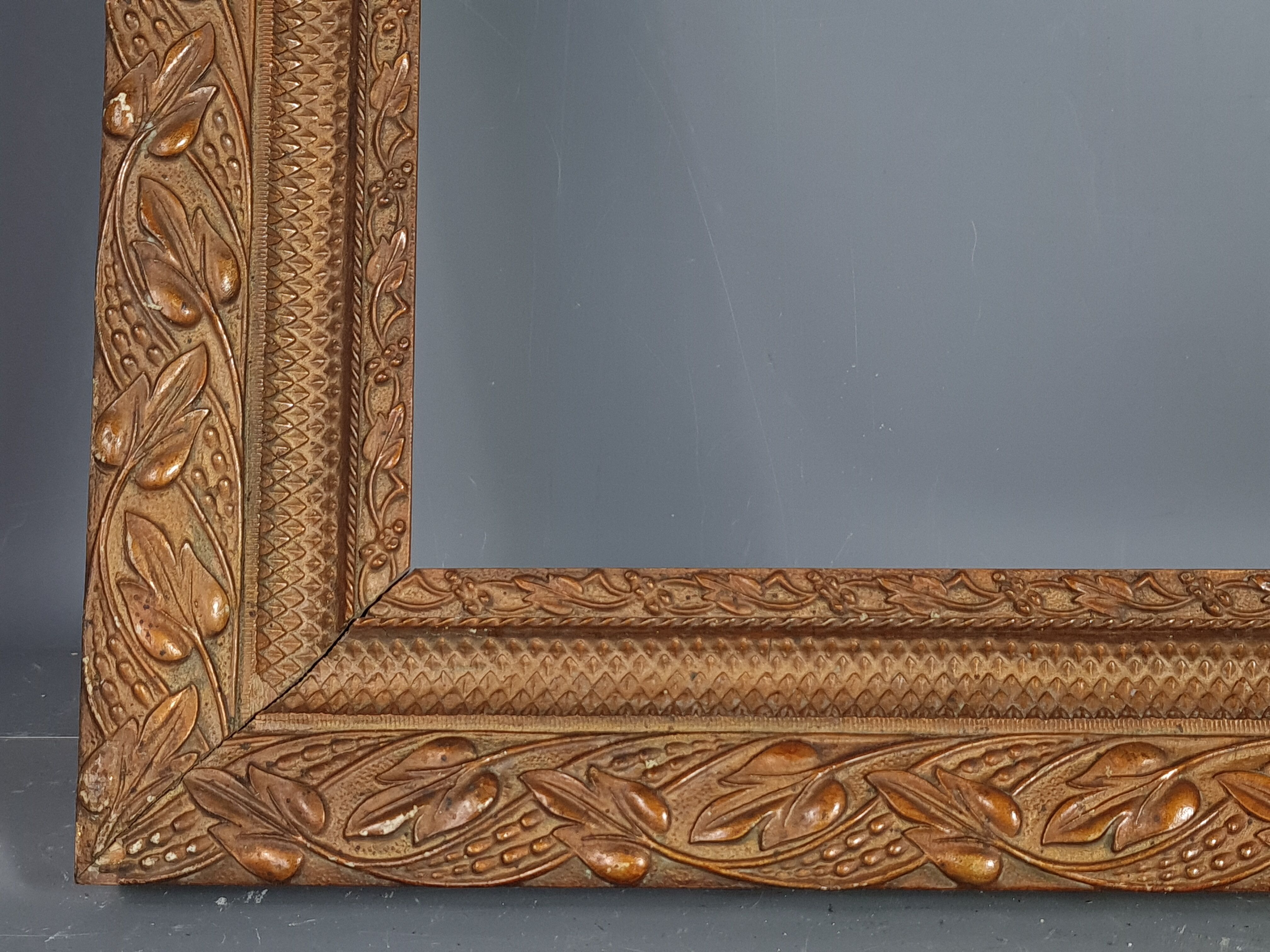 Old frame stucco wood decoration foliage