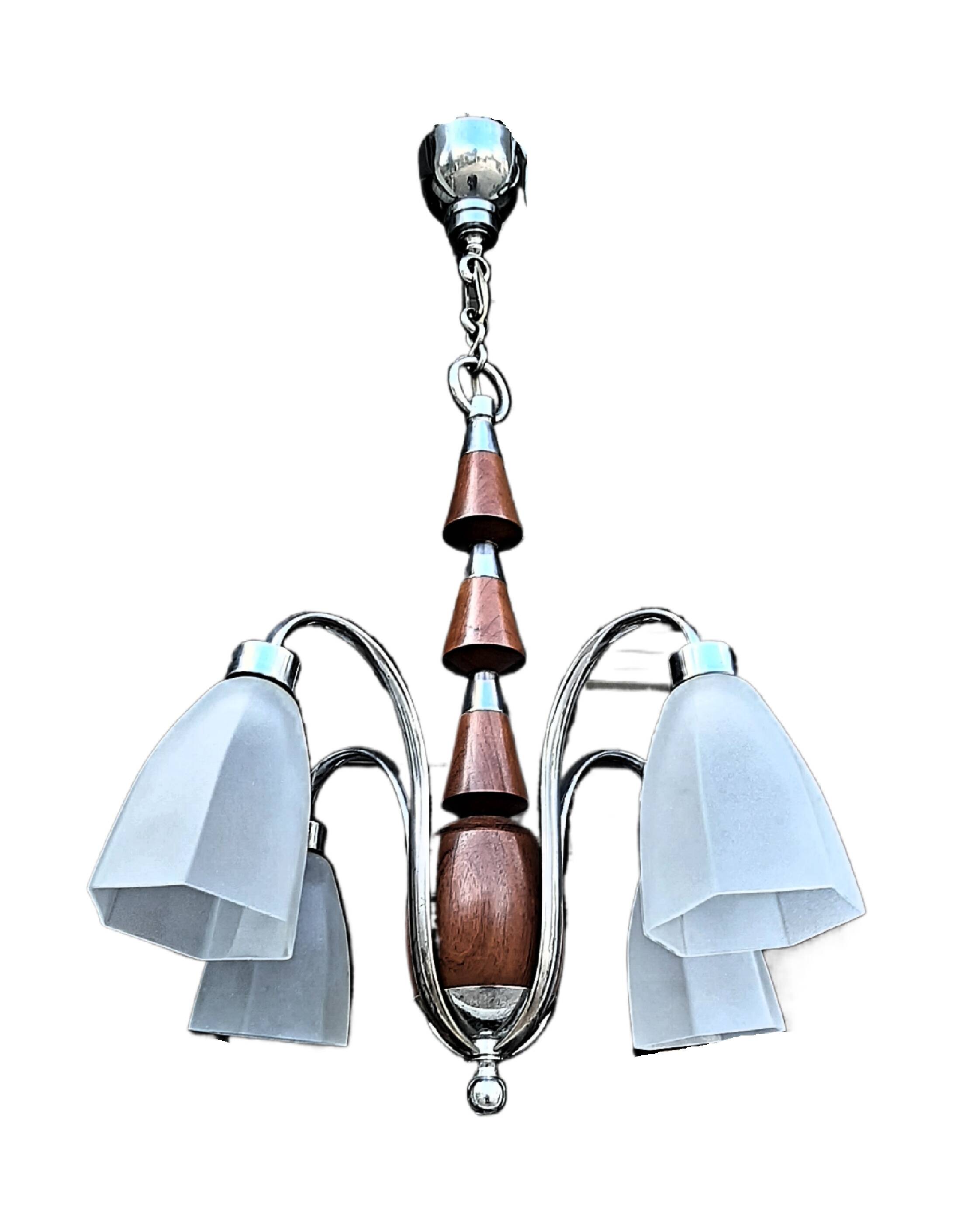 Vintage Art Deco chandelier late 1930s