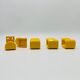 Yellow plastic hooks, design A. Rossari, Gedy edition.