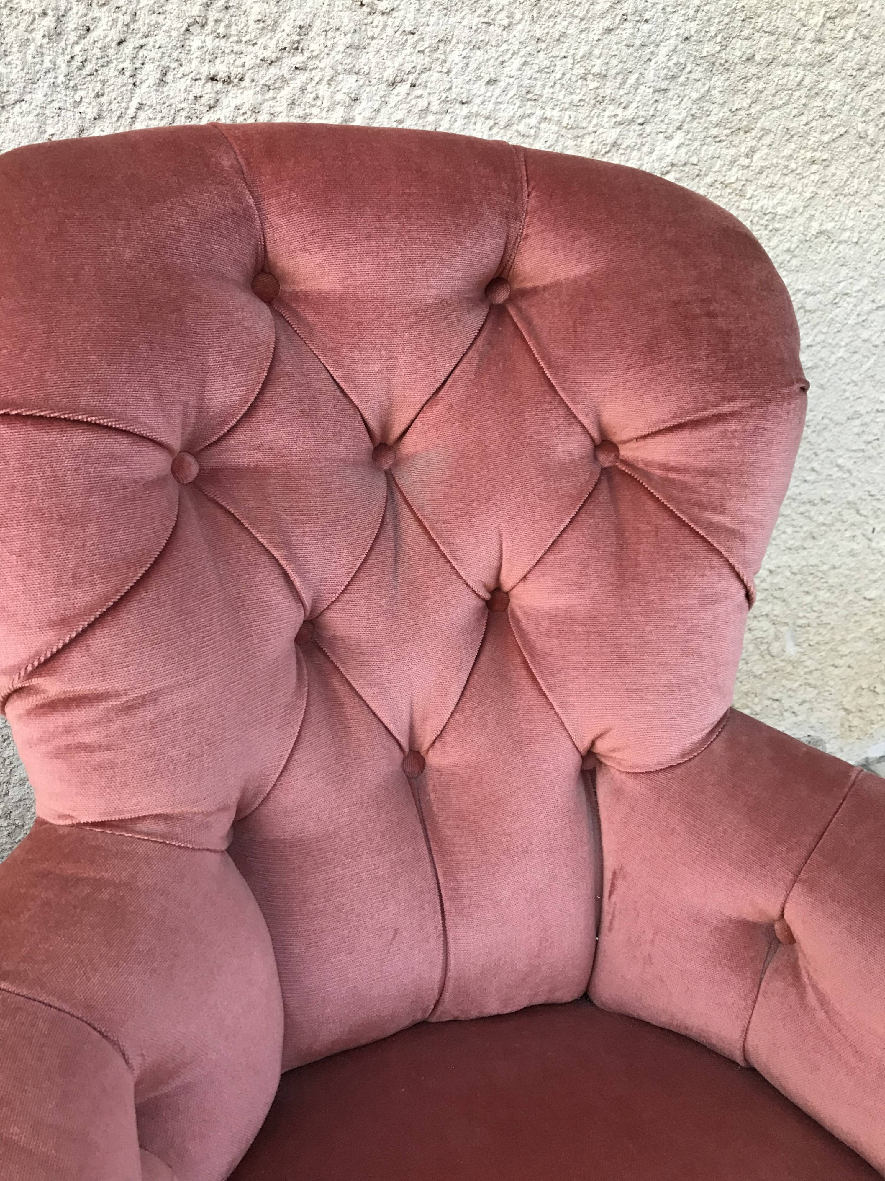 Paire de fauteuils crapaud Napoléon III