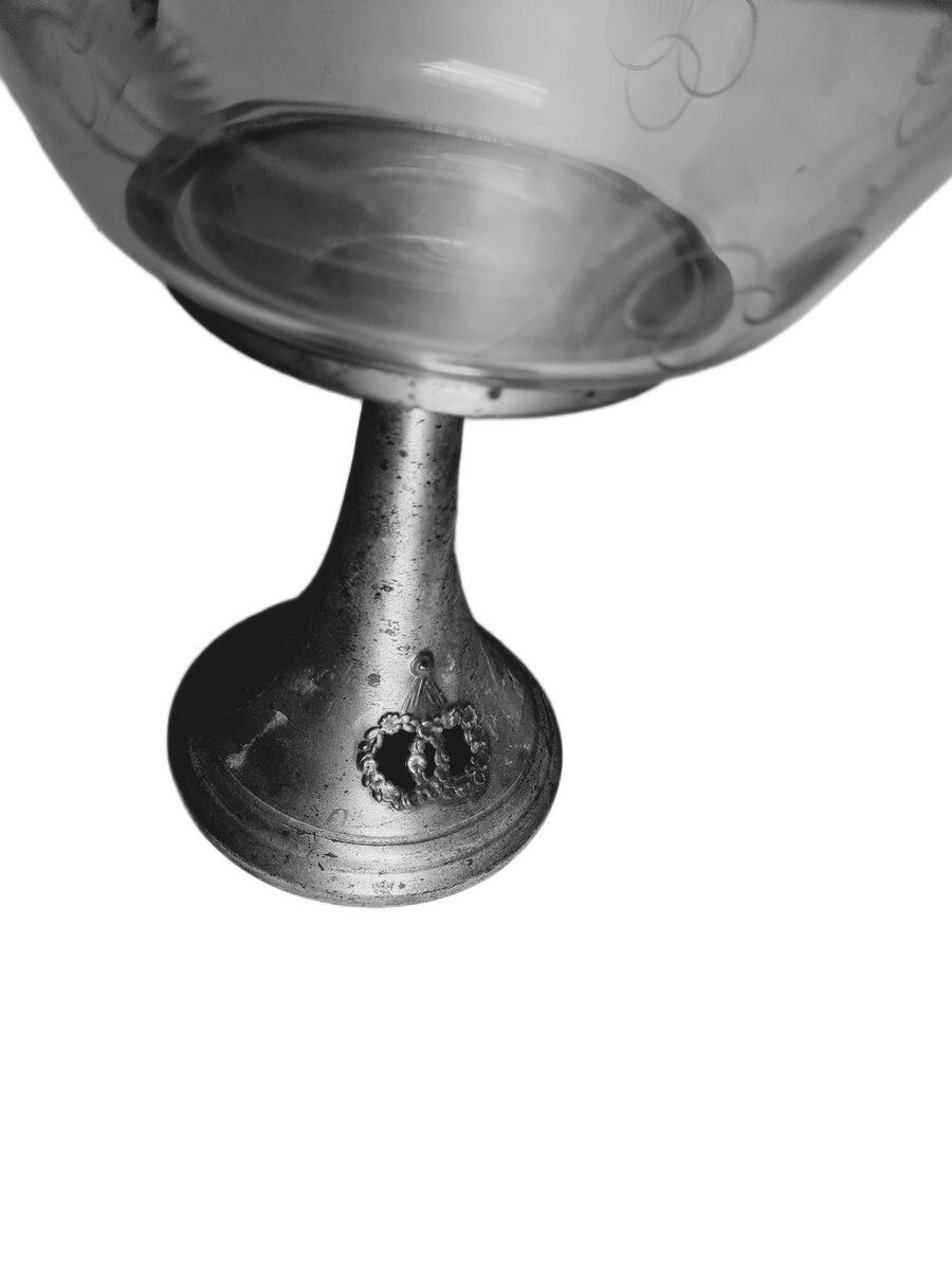 Bol Art Nouveau sur pied, Tchécoslovaquie, années 1900.