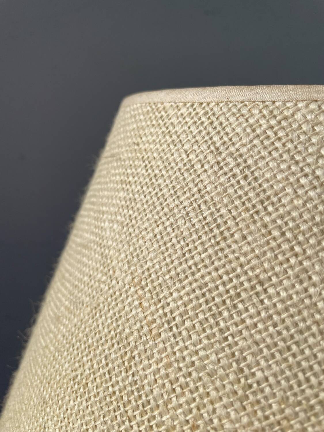 Turned wood lamp with rings