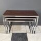 Chrome and rosewood nesting set 1970s