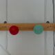 Coat rack with balls, vintage.