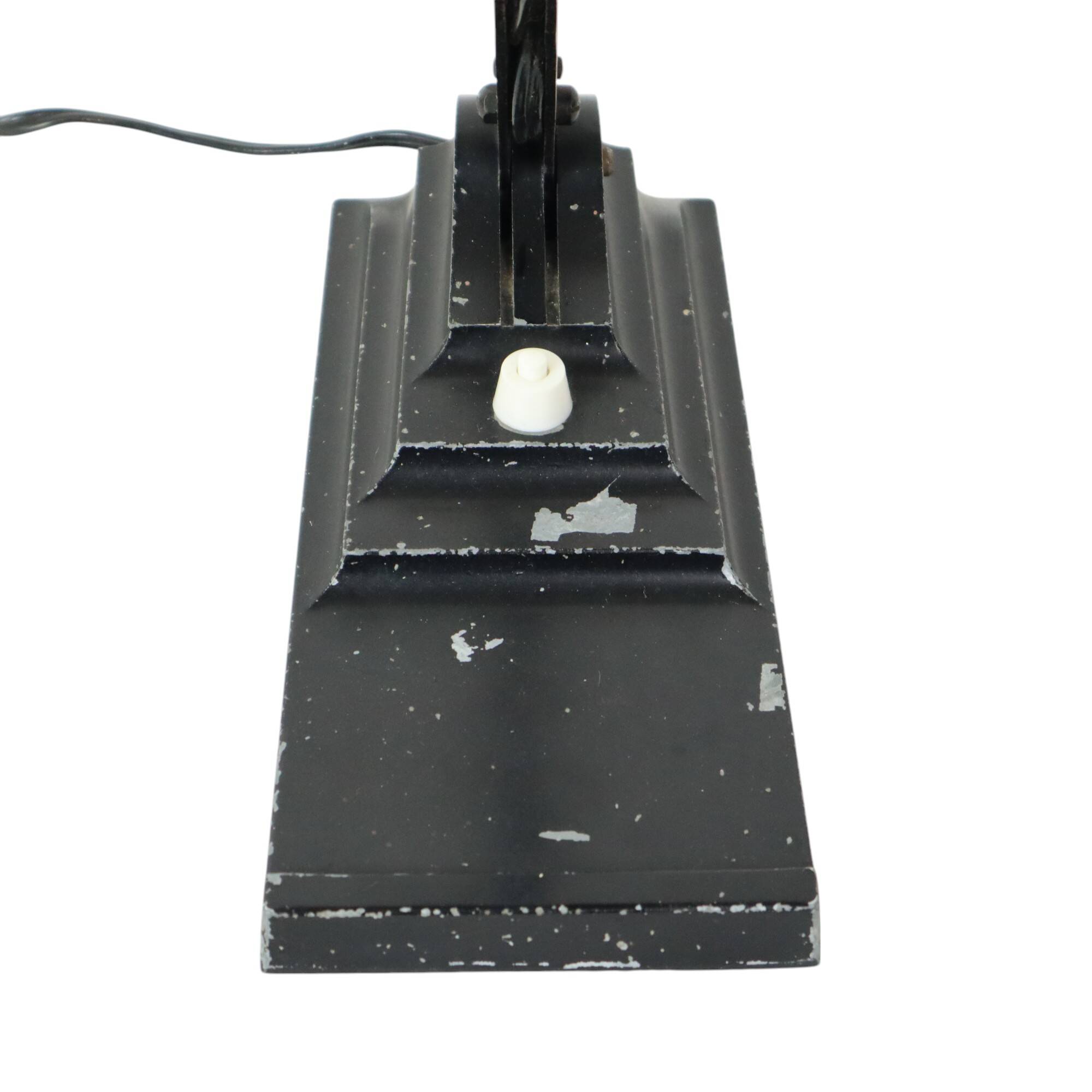 Art Deco Desk Lamp Notary Lamp Erpe Model 52 Wrought Iron Bakelite