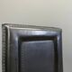 Vintage black leather dining chairs, set of 6, 1980s