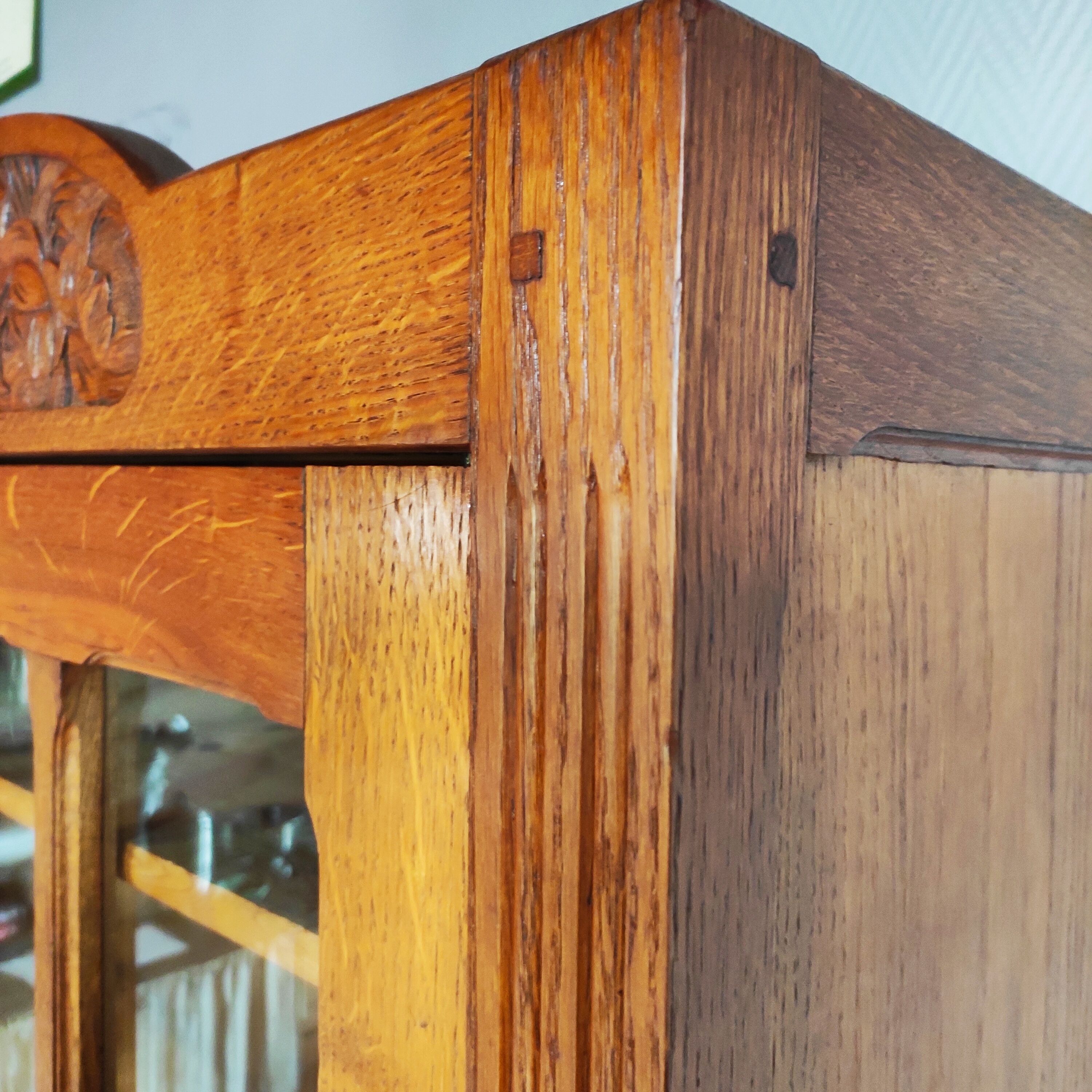 Parisian art deco oak wardrobe