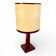 Bordeaux red leather desk lamp from Tanneur, vintage.