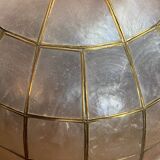 Suspension en nacre et laiton, années 70