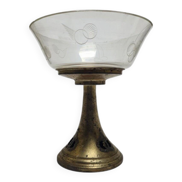 Art Nouveau bowl on stand, Czechoslovakia, 1900s