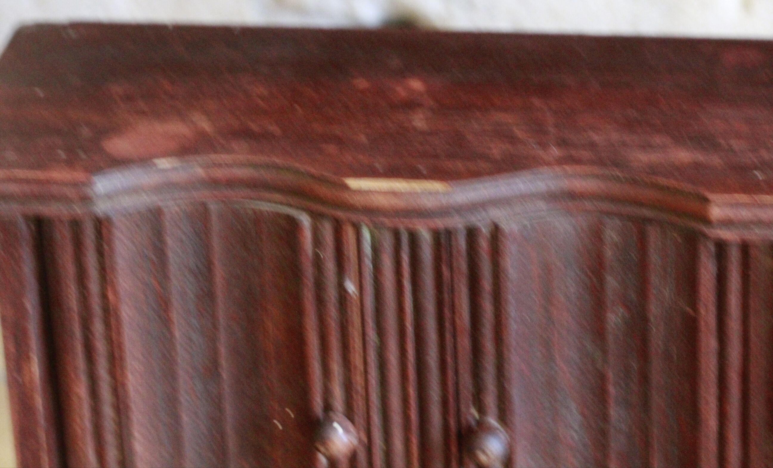 Old wooden doll sideboard