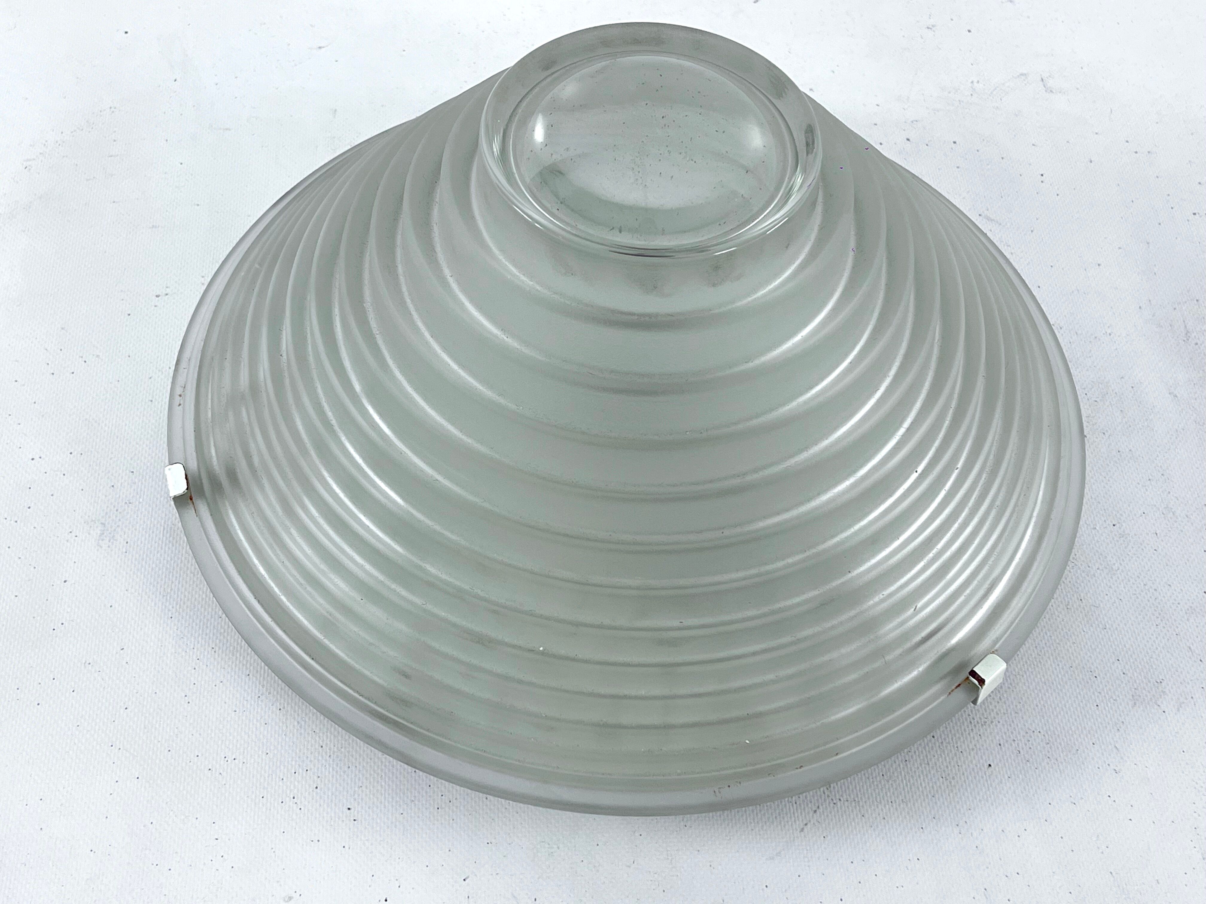 Vintage Large Egina 38 ceiling lamp by Angelo Mangiarotti for Artemide. Italy 1970s
