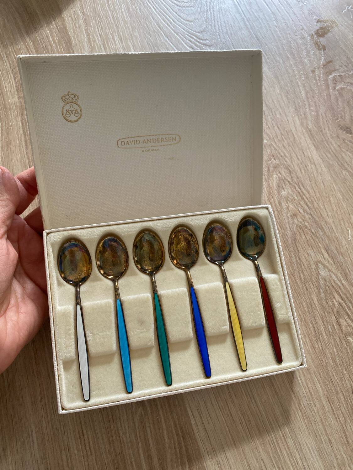 David Andersen 6 silver tea spoons 925