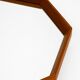 Very nice 1960s octagonal teak wall mirror | 45cm