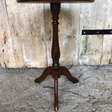 Triple harness wood cherry round tray