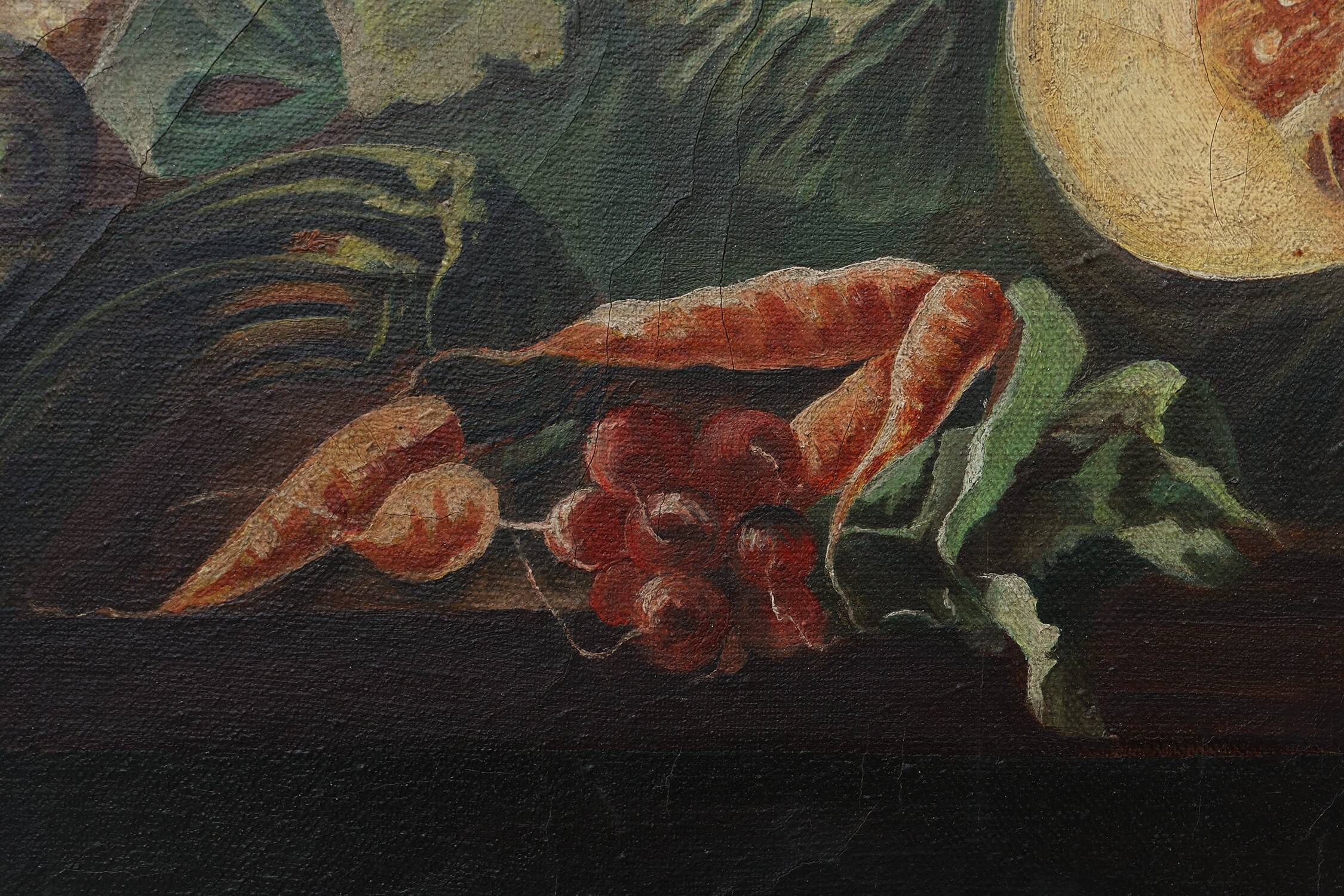 Still Life with Vegetables and Pottery by A. Platteau, Belgium, 1935–1936