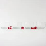 Bols à dessert en verre texturé de style scandinave, années 1960