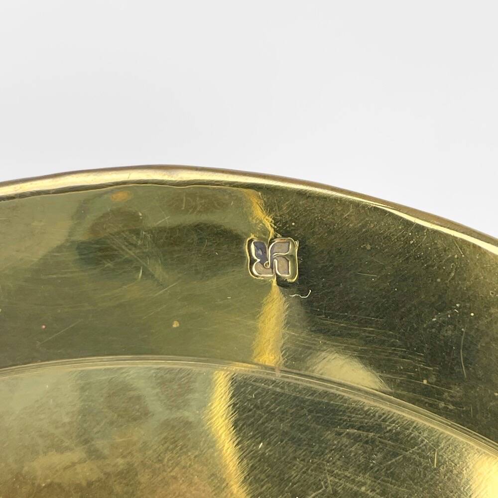 Miroir rond laiton Yves Rocher années 70