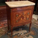 Louis XV Louis XVI style inlaid chest of drawers