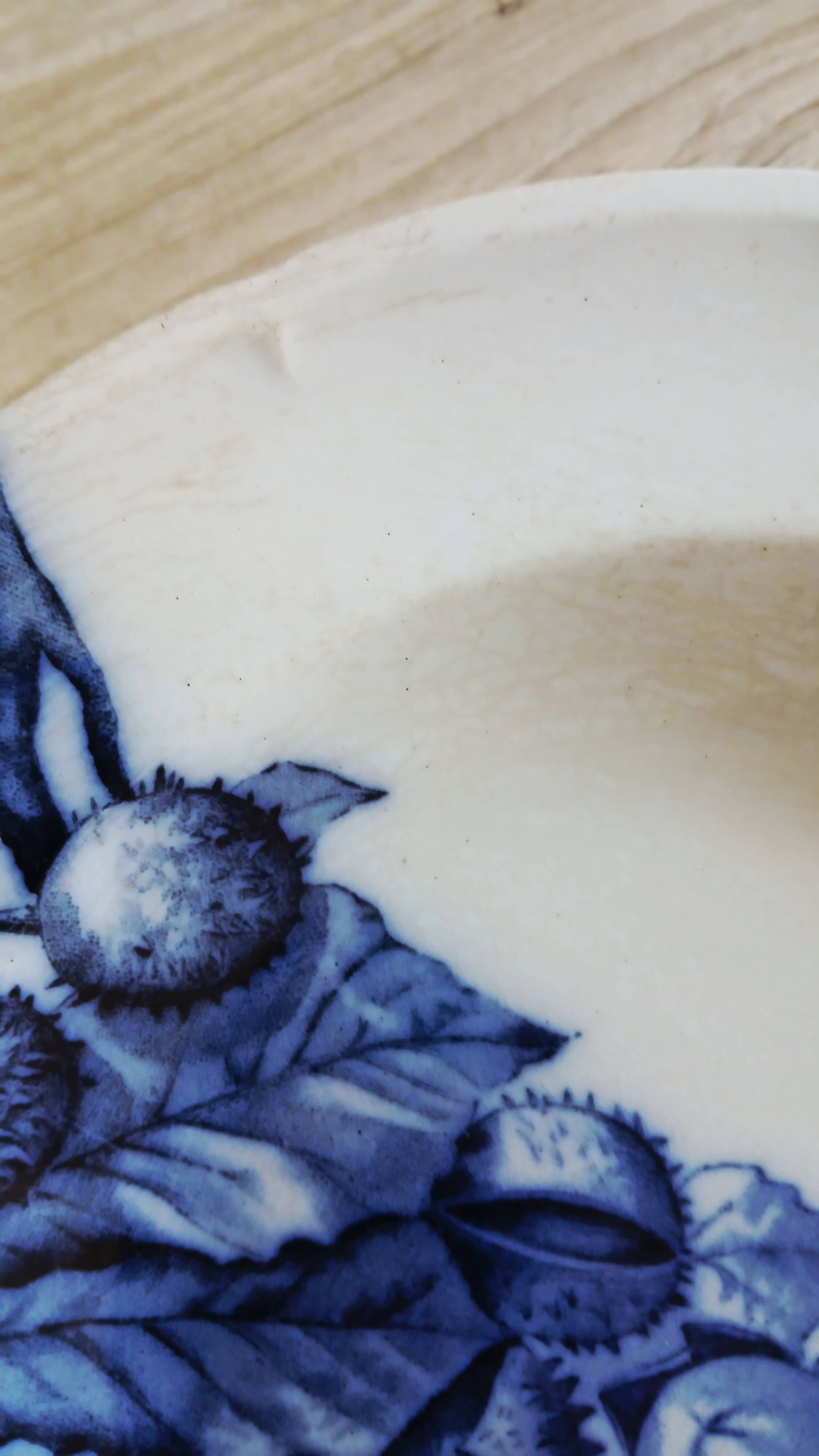 Longwy deep dish, flowers series