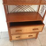 Vintage rattan shelves