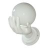 Applique main en ceramique blanche et globe en opaline blanche,en parfait etat
