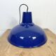 Industrial Blue Enamel Factory Pendant Lamp, 1960s