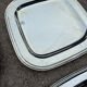 Silver-plated metal underplates from the 1980s.