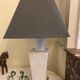 Cracked white ceramic lamp