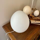 White opaline egg table lamp