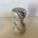 Salière en marbre blanc gris