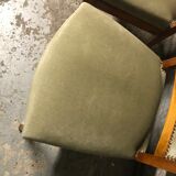 Set of 4 chairs Board Green Velvet