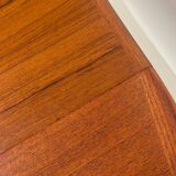 Danish Round Extendable Dining Table in Teak, 1970s