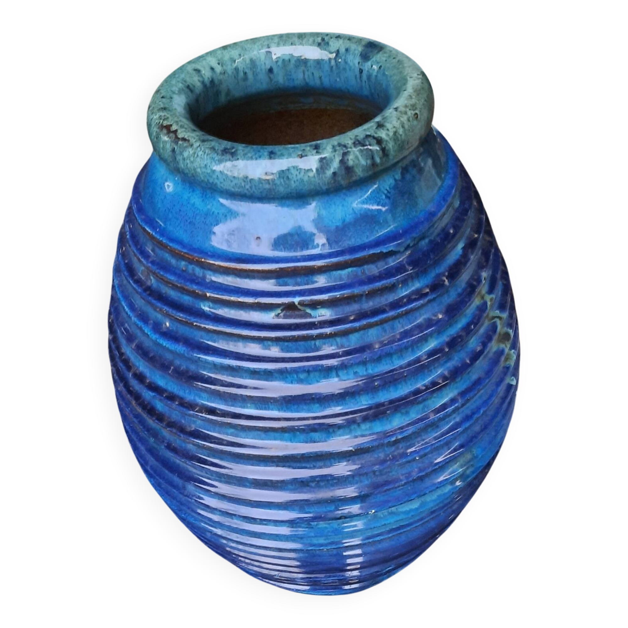 Glazed ceramic pot