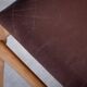 Mid-Century Stool in Beech with Brown Leather Seat, Denmark, 1950s