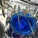 Cobalt blue glass vase, signed, glass art piece.