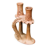 African terracotta candle holder