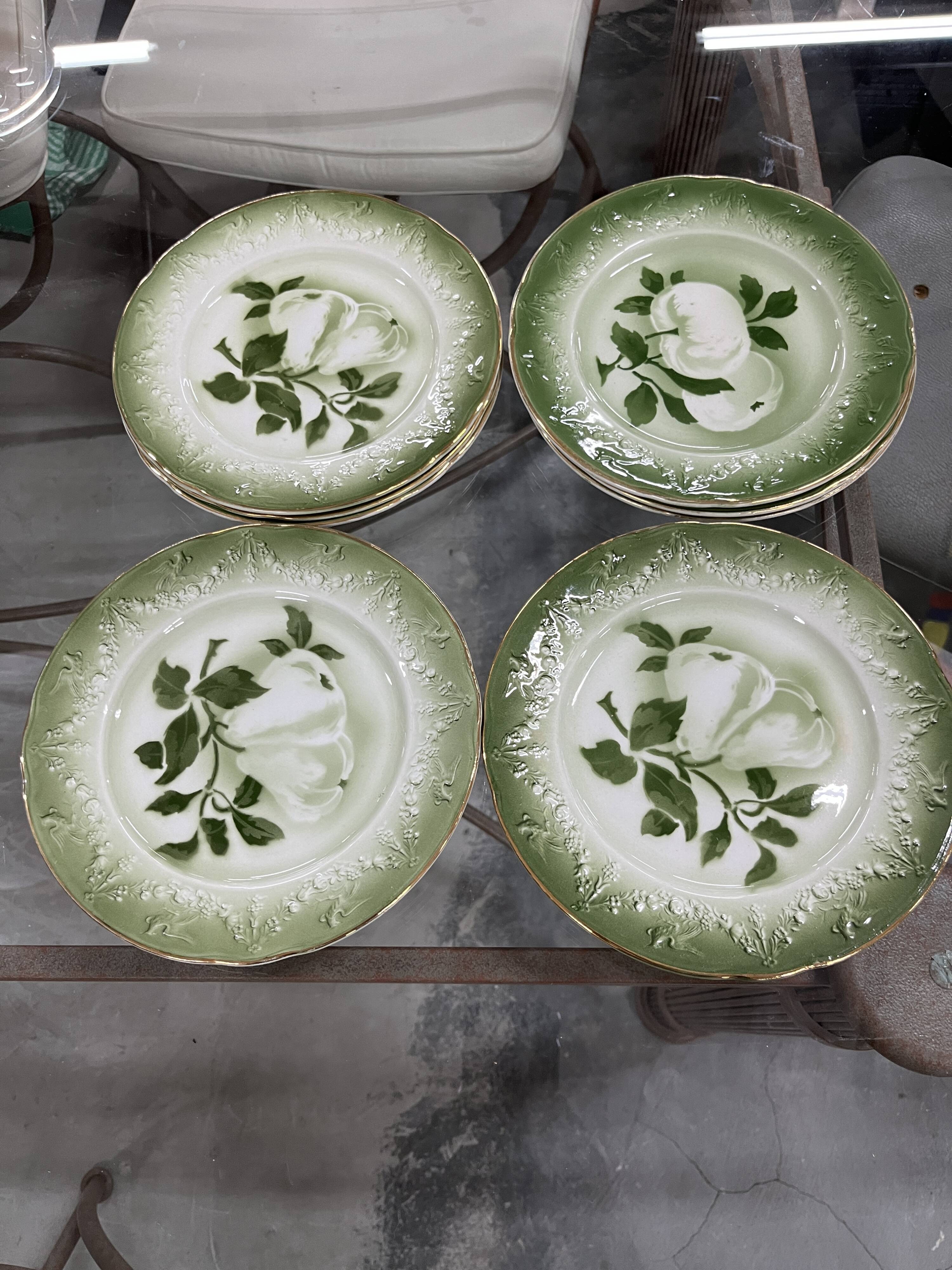 Antique K&G Lunéville France dessert plates