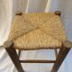 Tabouret paille et châtaigner